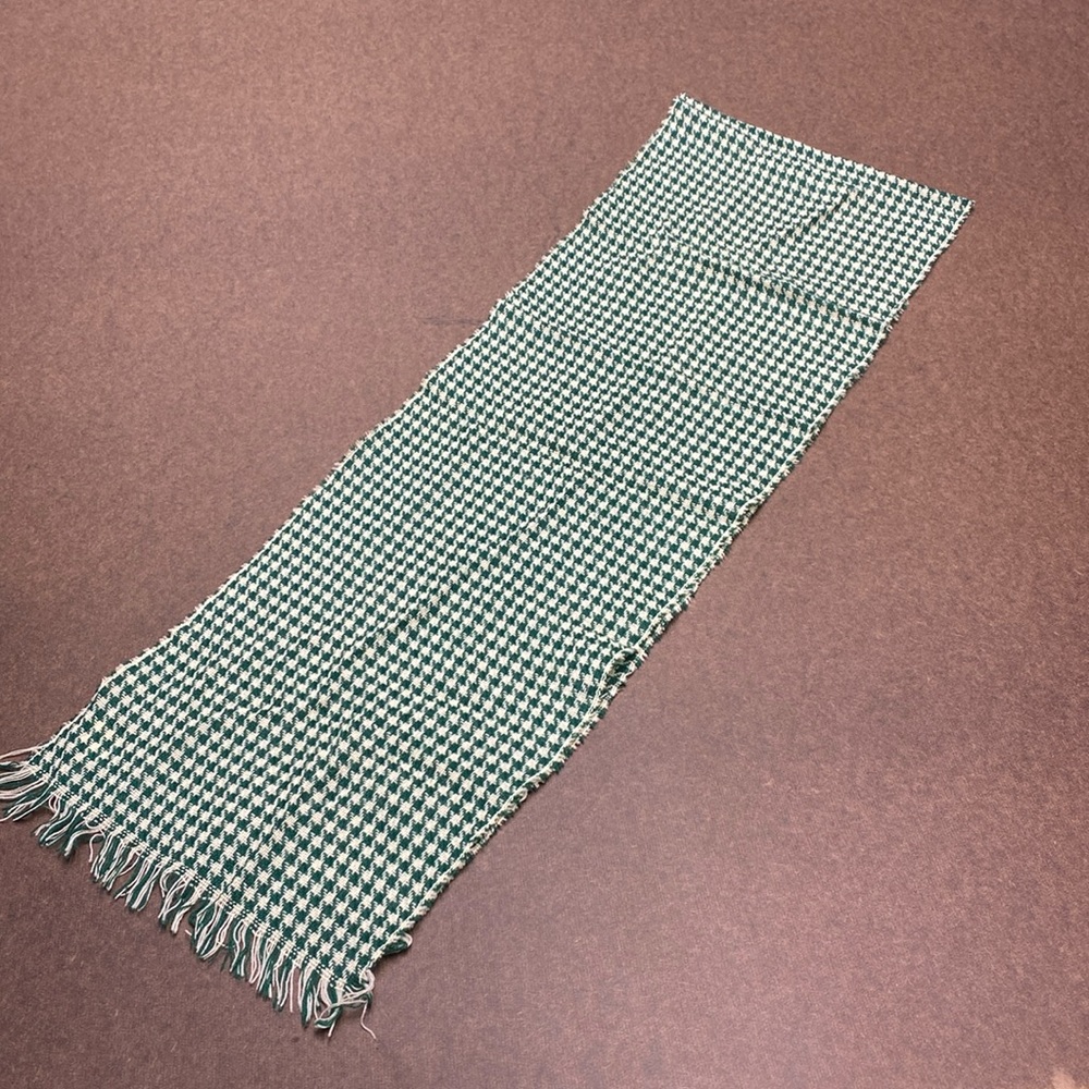 Vintage GLENTEX Green Plaid Scarf